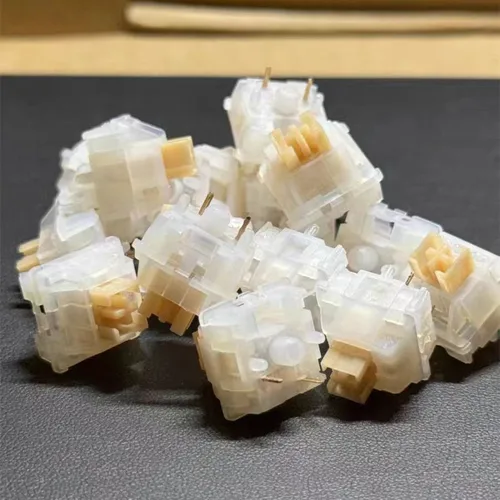 Imagen 2 del producto Interruptores Outemu Jade amarillo 5 pines RGB interruptor silencioso táctil intercambio en caliente lubricación interruptores personalizados para teclado mecánico