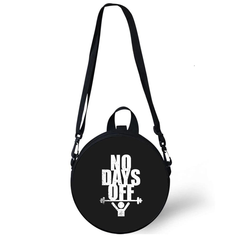 Exercise Bodybuilding GYM Fitness Child kindergarten Bag 3D Print Shoulder Bags For School Women Mini Round Bagpacks Rugtas Bag