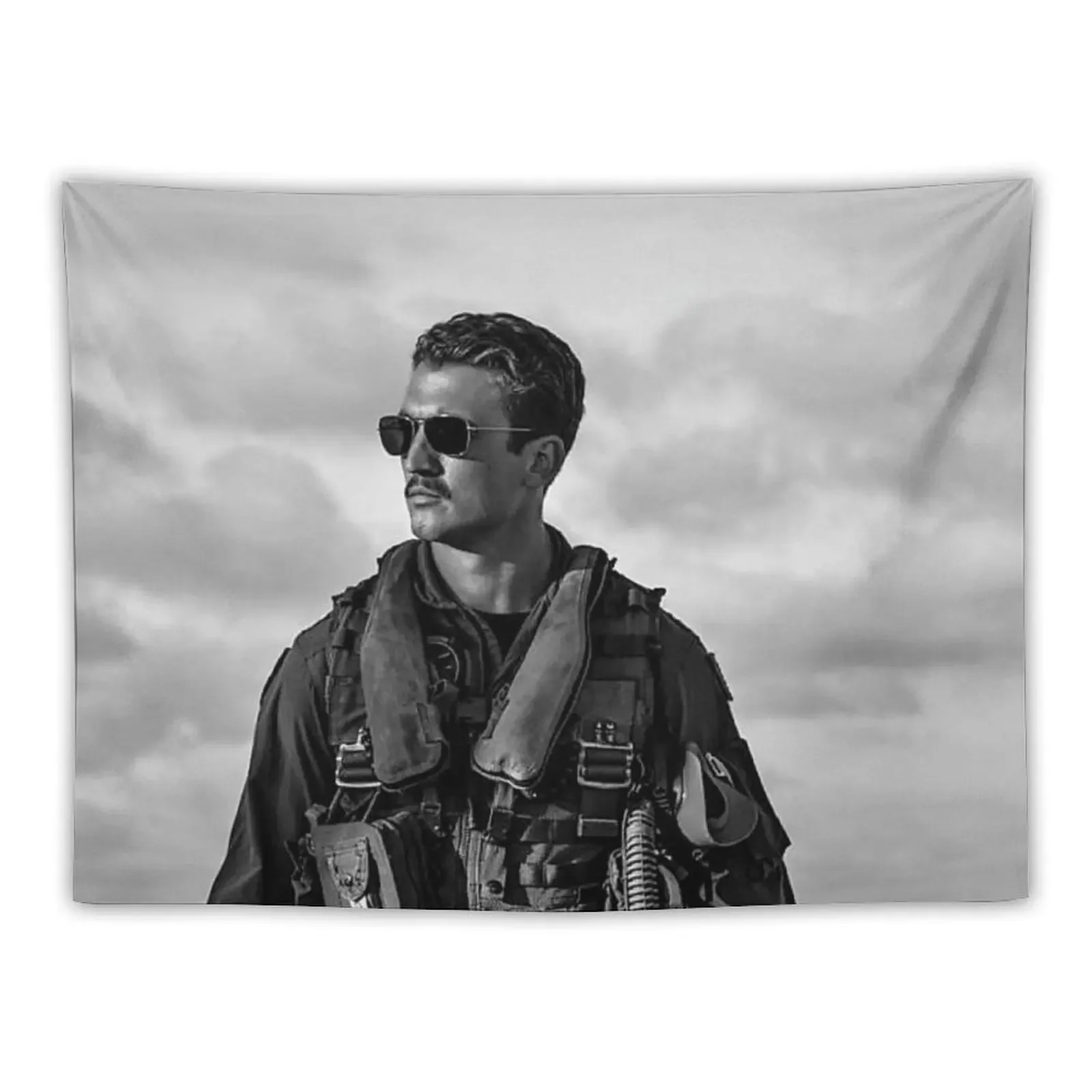 

Miles B&W Tapestry Room Decoration Aesthetic Aesthetic Room Decoration Tapestry