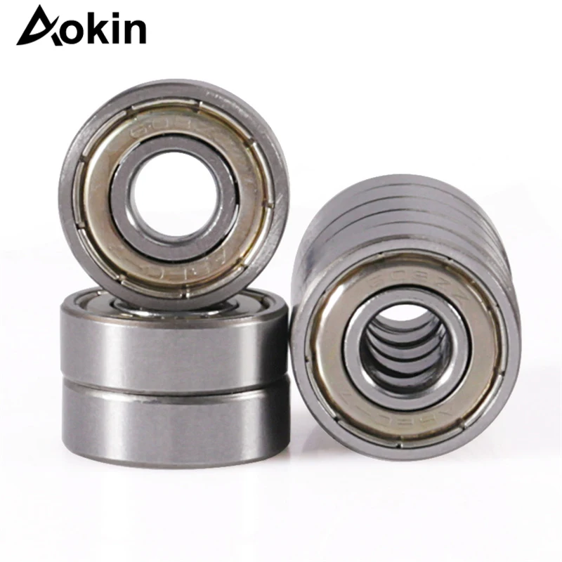 10pcs/lot 608ZZ Double Shielded Miniature High-carbon Steel Single Row 608ZZ ABEC-7 Deep Groove Ball Bearing