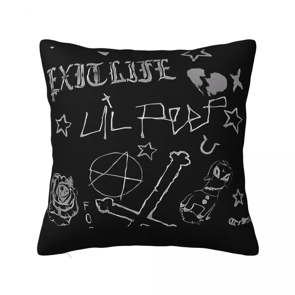 Lil Peep Tattoo Pack Compilation Pillowcase Cushion Bedroom Living Room Cushion Cover Anime Pillowcase Customizable