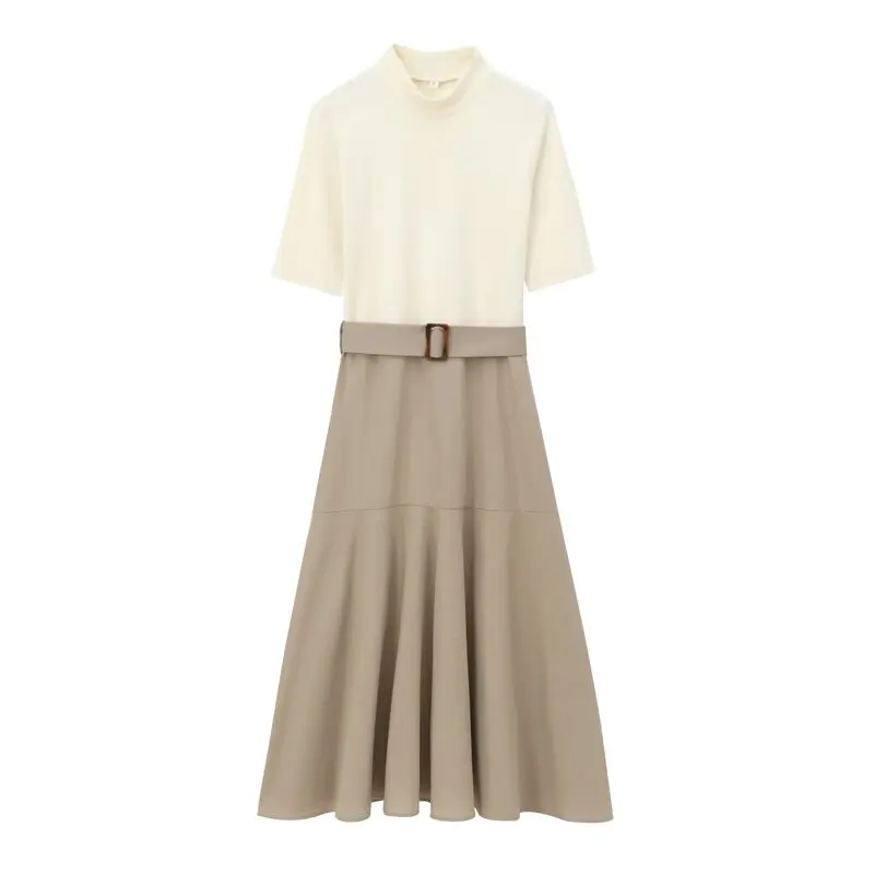 เสื้อคลุมยาวปานกลางแบบนุ่มสำหรับผู้หญิง พร้อมเข็มขัด รุ่นใหม่ล่าสุดสำหรับฤดูใบไม้ร่วง เหมาะสำหรับใส่ไปทำงาน หรือใส่ลำลอง ผลิตจากวัสดุอื่นๆ 100%