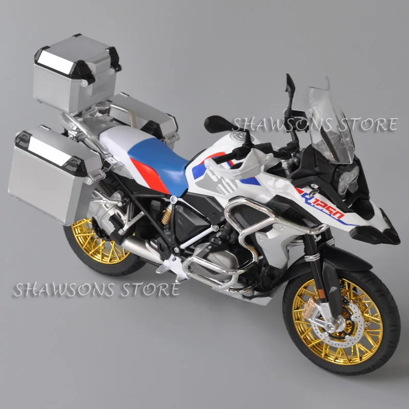 1:9 Scale Diecast Motorcycle Model Toy R1250 GS Street Bike Miniature Replica With Travel Refitting Parts Large Size