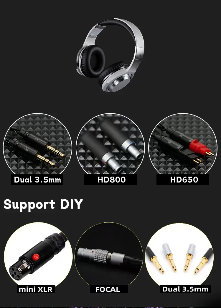 GYVIISI GVS-38 Magic Rod 8-adriges Silberfolien-HIFI-IEM-Kopfhörer-Upgrade-Kabel 2,5/3,5/4,4 mm 2Pin für EPZ 550 In-Ear-Kopfhörer – Detail 2