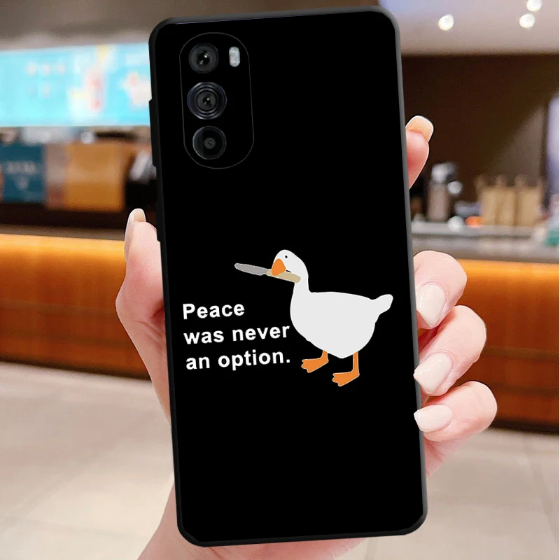 

Phone Case For Motorola Edge 50 40 Pro 60 50 40 30 Ultra Neo Fusion Moto G85 G72 G53 G54 G84 G13 G32 Cartoon Goose Duck