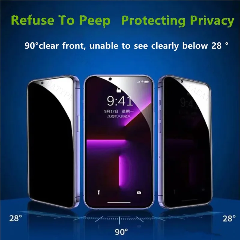 5 Stück Sichtschutz-Hydrogel-Folie für iPhone 7 8 14 13 12 11 15 16 17 ProMax Plus Mini Anti-Spy Displayschutzfolie für iPhone X XR XS Air – Detail 2