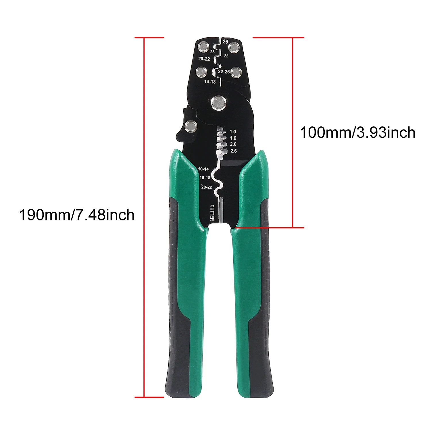 320pcs 4-in-1 Multifunctional Pliers Combination, Copper Nose Crimping Terminals, OT/UT Brass Tinned Cold Pressed Bare Terminals