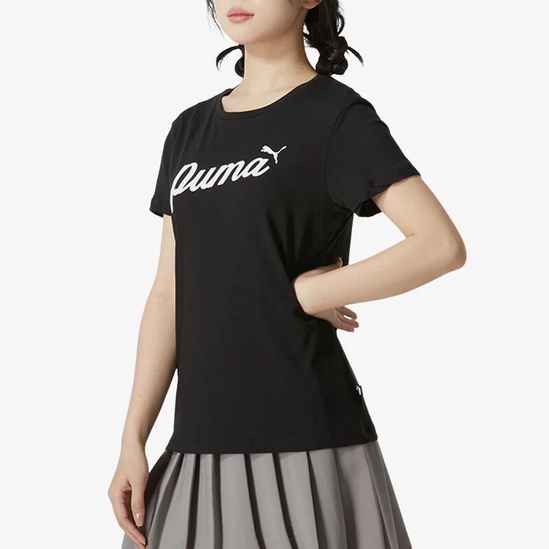 

Оригинальный продукт Puma, новинка 2024, летняя женская дышащая тренировочная футболка с короткими рукавами 682127-01