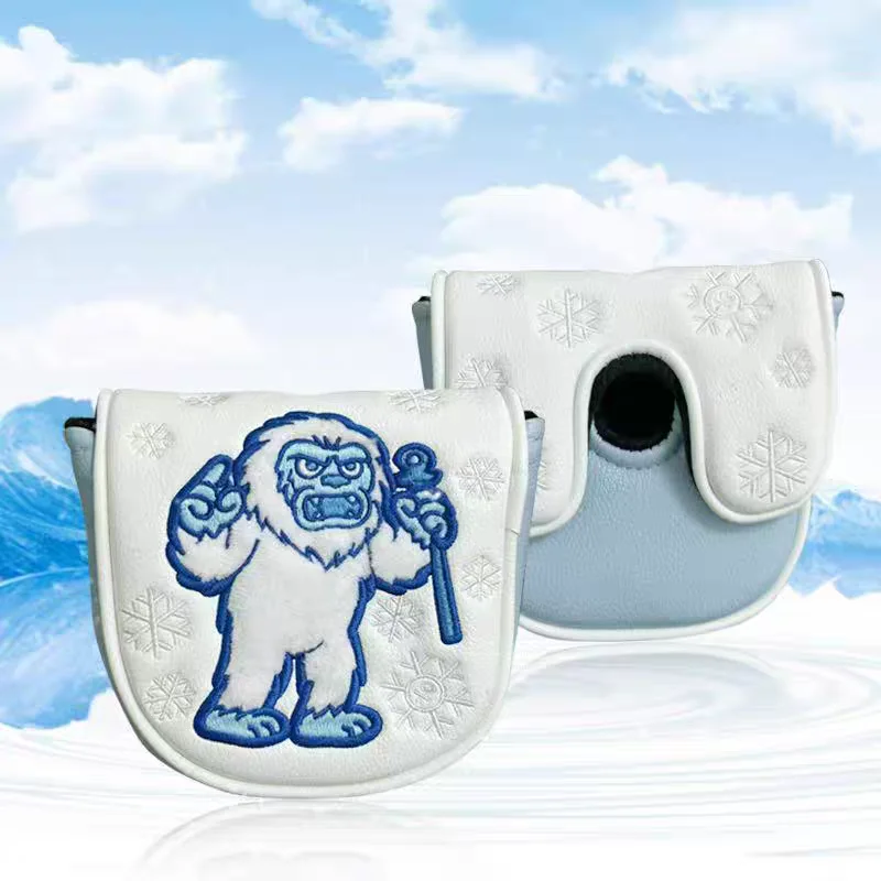 new-df3-golf-putter-cover-snowman-embroidery-pu-golf-club-double-ear-t-cover-universal-fit-golf-accory