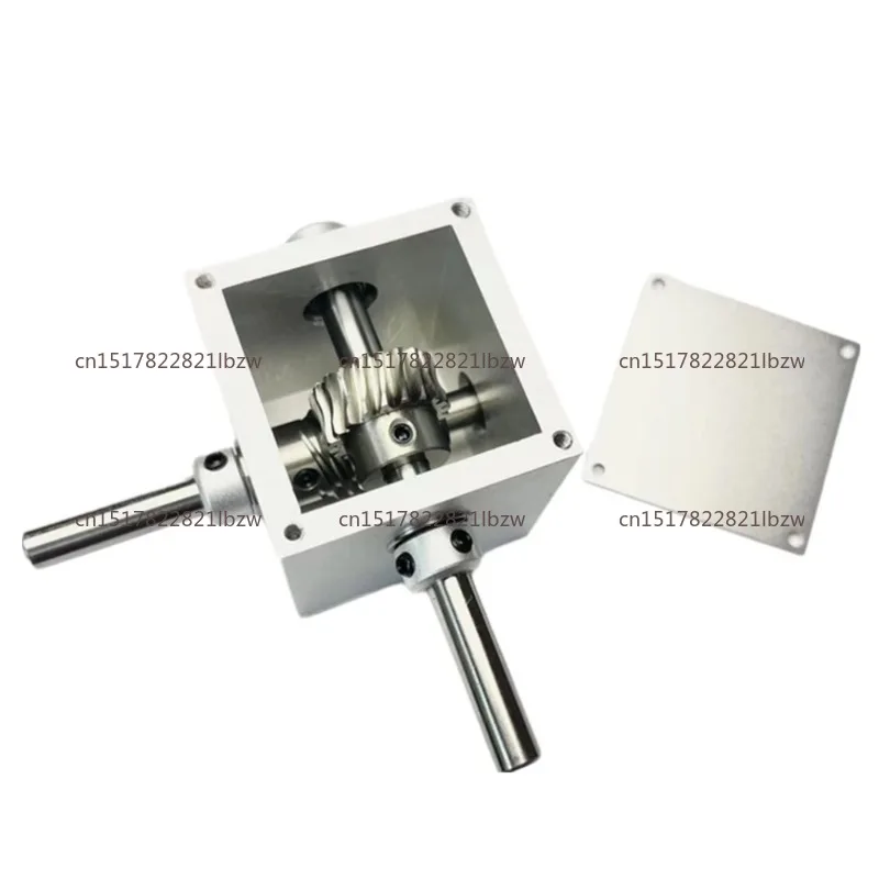 1:5 Ratio 90-Degree Worm Gearbox 8mm Shaft Aluminum Housing Low Speed Transmission