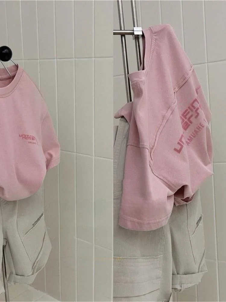 韓国スタイルの男の子の夏服セットルーズ半袖ツーピースセットトレンディな作業服ショートパンツカジュアル子供服