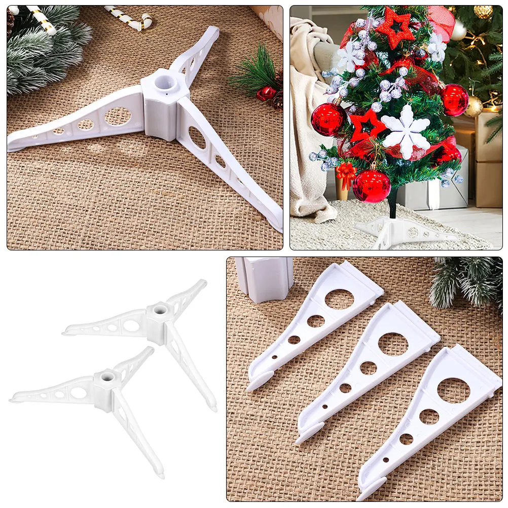 

2pcs Christmas Base Stand Sturdy Plastic Support Bracket Rustproof Tree Holder For Holiday Home Supplies Xmas Tree Rack Stable
