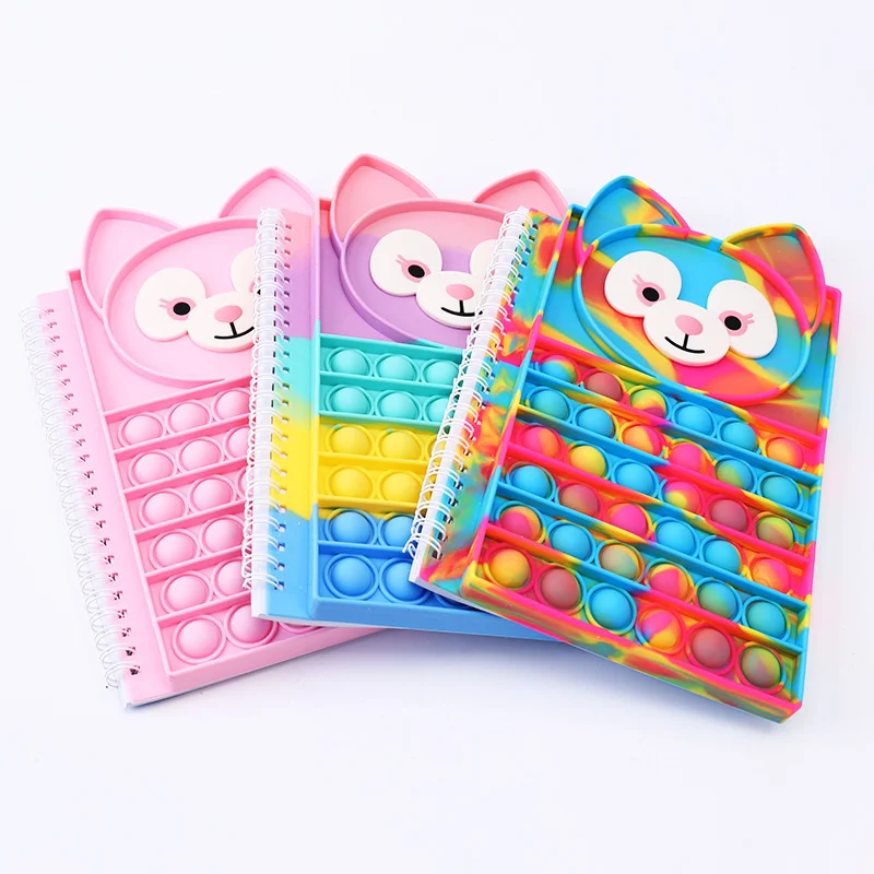 

2022 New Silicone A5 Notebook Rodent Pioneer Decompression Notepad Cartoon Notbooks 40 Pages Loose-leaf Book Stationery Supplies