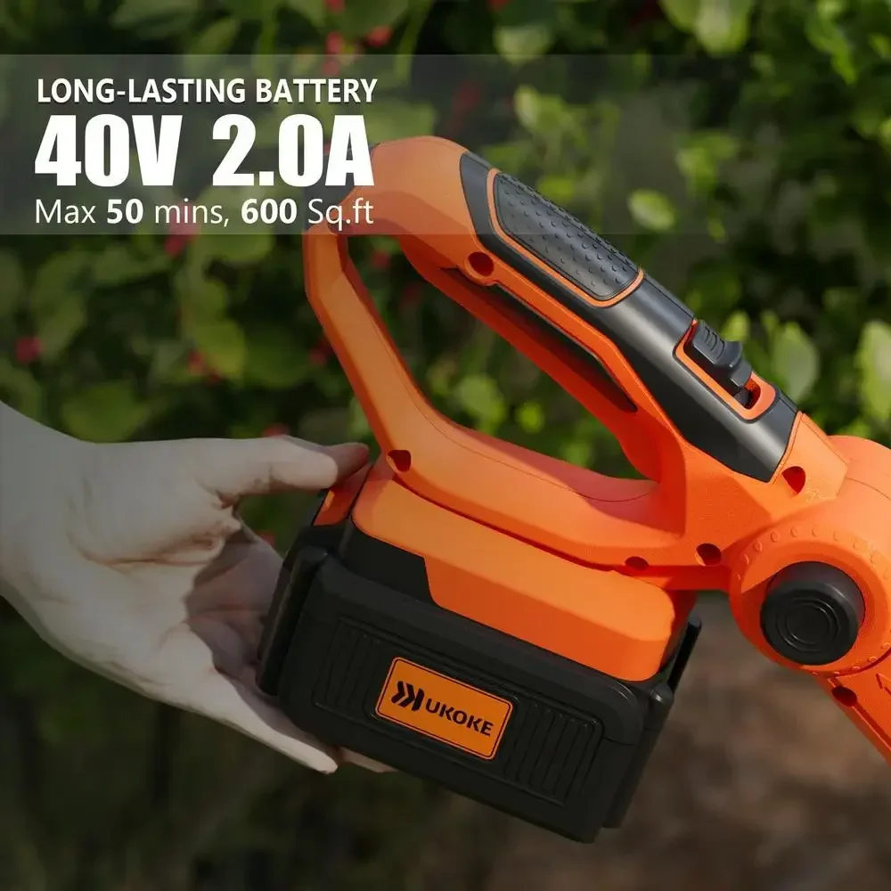 محراث لاسلكي 40 فولت 2.0 أمبير بطارية 280 دورة في الدقيقة 24 شفرات فولاذية عمق 5 بوصة أداة بستنة هادئة صديقة للبيئة للتربة