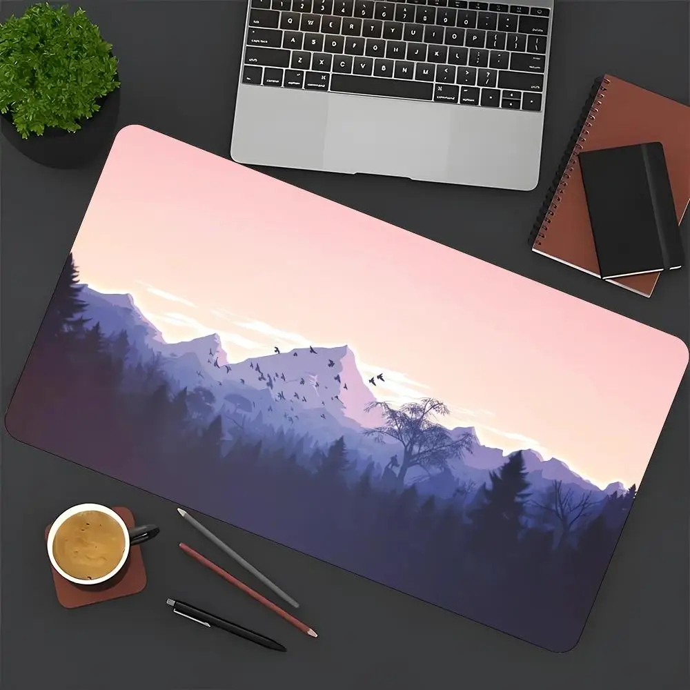 

Forest, sunrise Large Mouse Pad, Office Pad, Rubber Anti-Slip Retro Style Mouse Pad Desk Pad, Pc Accessories ，Desk Accessories.