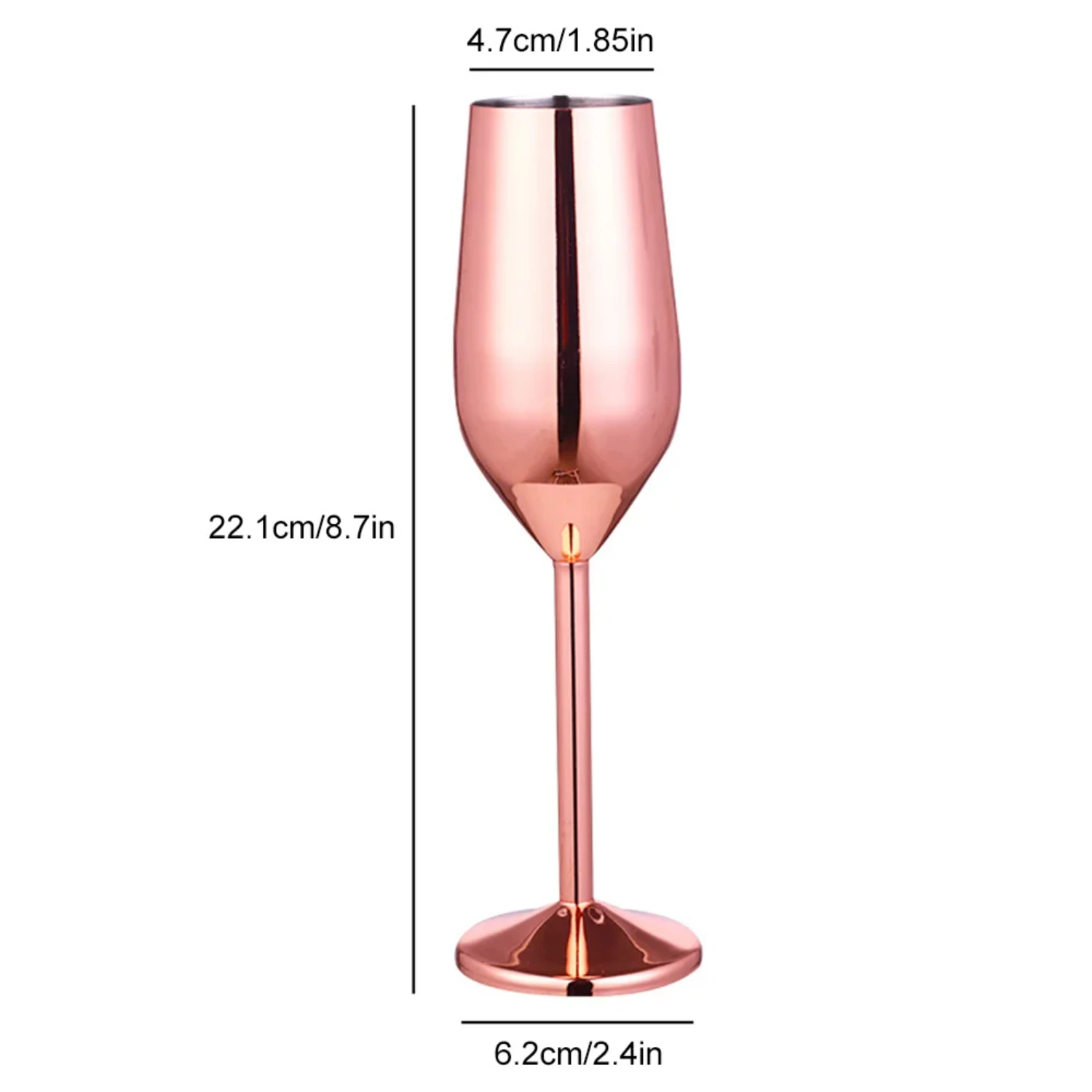 

Stainless Steel Red Wine Cup Champagne Flutes Glass Metal Cocktail Goblet Beer Whisky Cup Party Drinkware Accessories 220ML