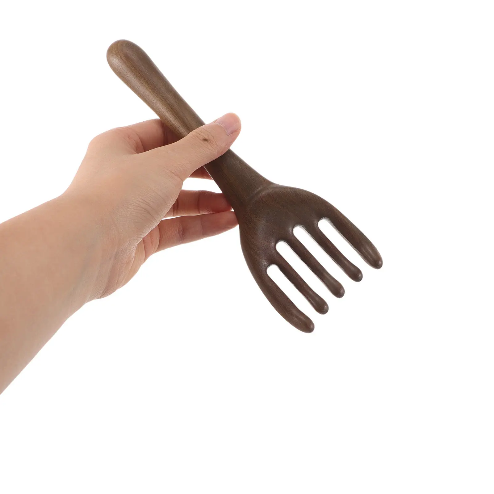 

2Pcs Natural Sandalwood Massage Comb Set with Ergonomic Handle Bean-Shaped Scalp Scraper for Hair Care Circulation Sleep