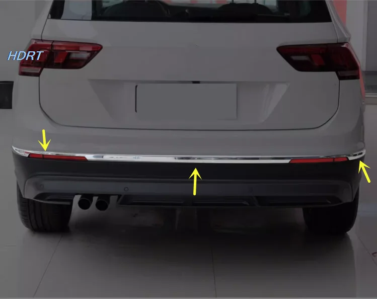 

For Volkswagen Tiguan L 2020-2017 Rear Tail Trunk Door Trim Exterior Mouldings Stainless Steel Accessories Tailgate Protection