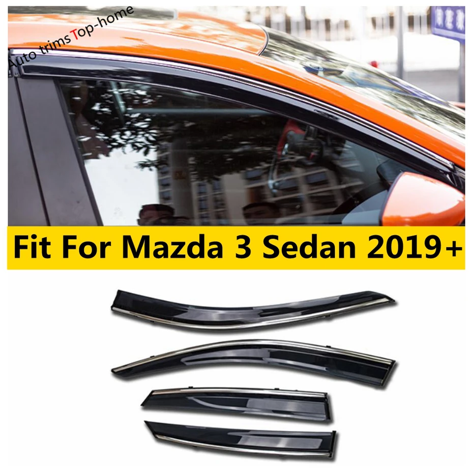 

Window Visor Shade Rain Sun Wind Guard Deflectors Awnings Shelters Cover For Mazda 3 2019 2020 2021 2022 Sedan Car Accessories