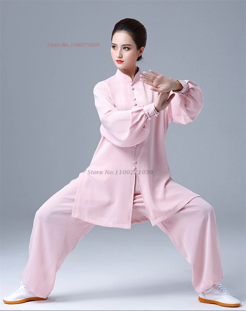 2024 chinese kung fu tai chi clothing martial arts wushu traditional breathable practice sports outdoor training exercise suit