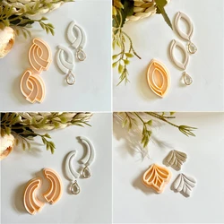 Geometric Polymer Clay Cutters Statement Earring Brooches Mirrored Stud Soft Pottery Jewelry Pendants Clay Cutting Cutter Tools