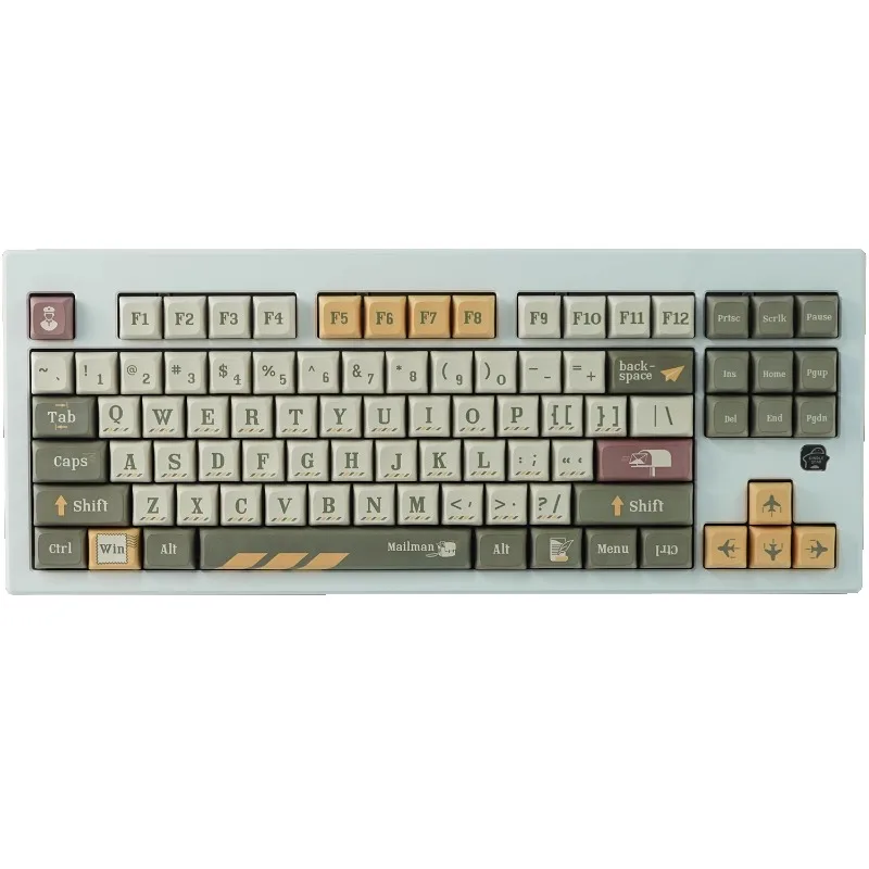 Imagem -06 - Postman Tema Keycap Conjunto para Teclado Mecânico Pbt Custom Estilo Retro Xda Profile Game Acessórios