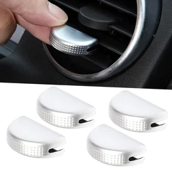 4Pcs Car Air Conditioner Vent Outlet Adjust Cover Fit for Land Rover Discovery 3 4 LR3 LR4 Range Rover Sport Silver ABS