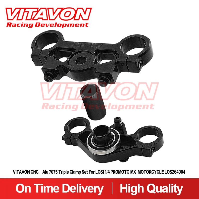 VITAVON CNC Alu 7075 Triple Clamp Set For LOSI 1/4 PROMOTO MX MOTORCYCLE LOS264004