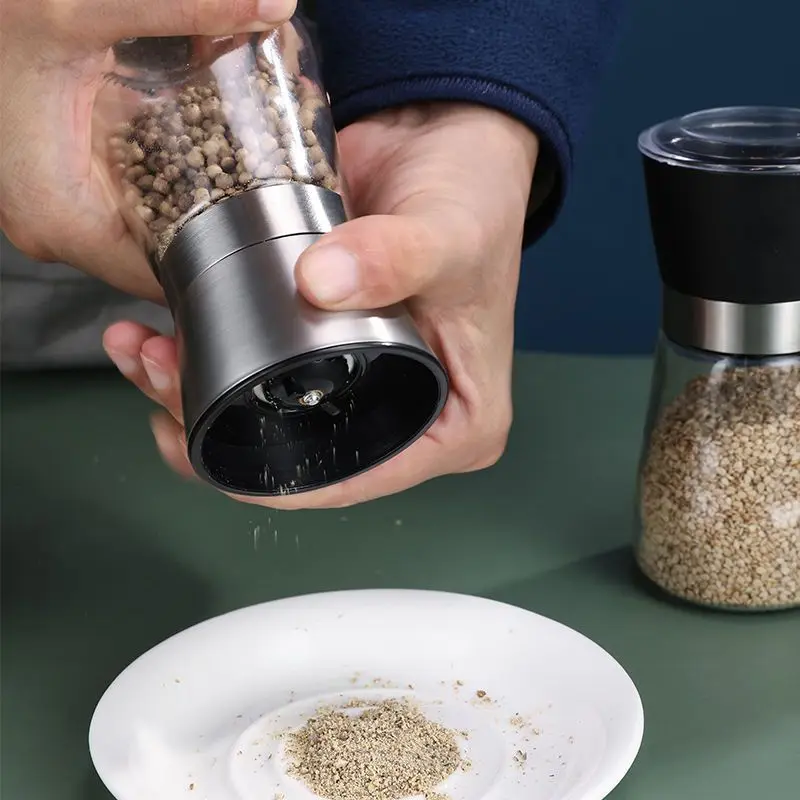 Kitchen Seasoning Manual Grinding Bottle Salt And Pepper Set Pepper Grinder Spice Mill Mixer Grinder Coarse And Fine Grinding