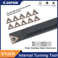 S10K-STUCR11 S16Q-STUCR11 S20R-STUCR16 S25S-STUCR16 Machining Carbide Insert TCMT Inner Hole Turning Tools Cutter CNC Lathe tool