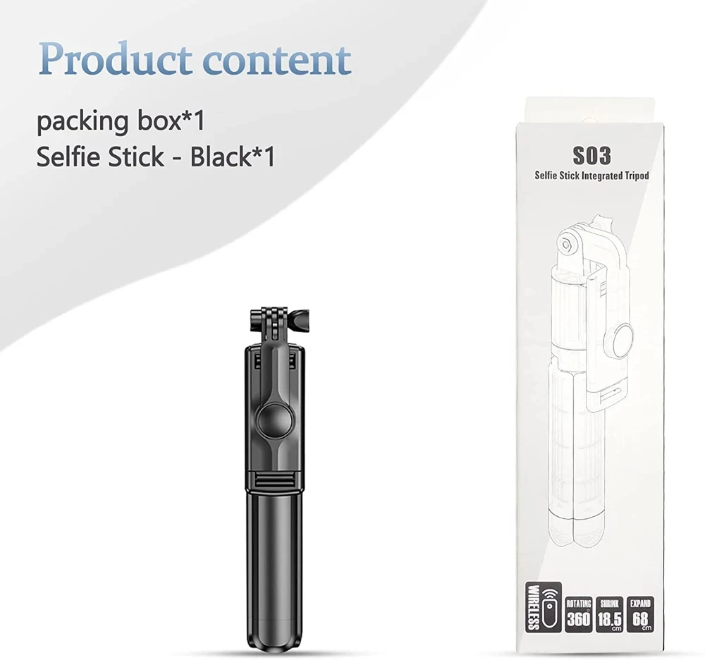 3In1 Bluetooth Wireless Selfie Tripod With Fill Light Shutter Remote Control Portable Foldable Monopod For I Smart_voghion.com