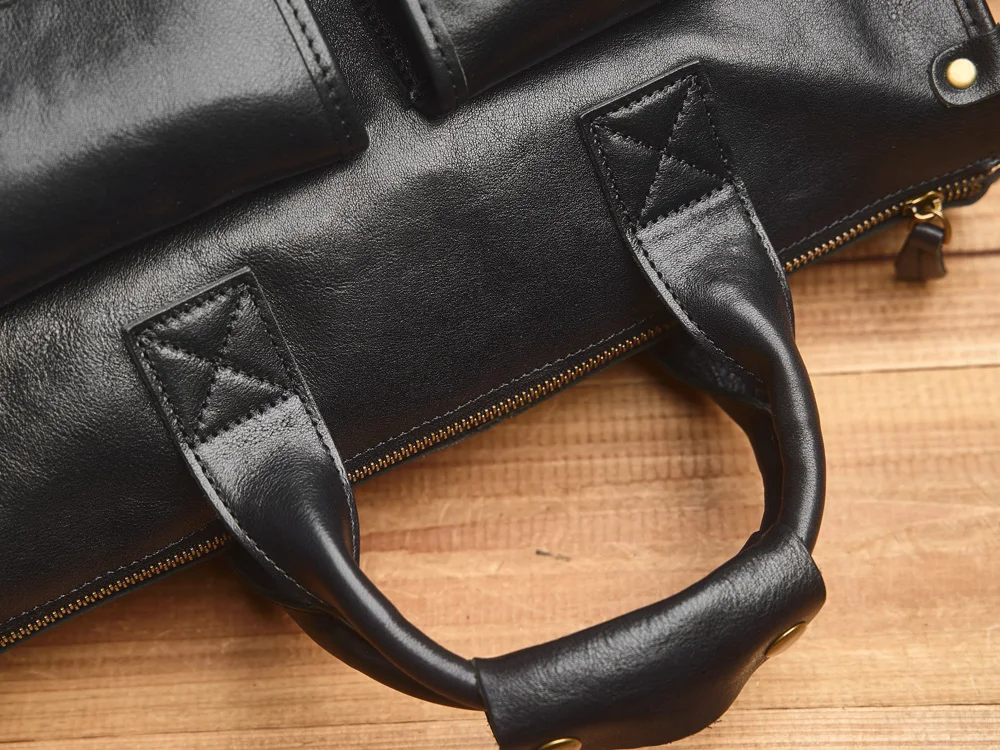 Nupugoo Vintage Echt leder Herren Aktentasche Umhängetasche verrückte Pferd Leder Handtasche mit 16-Zoll-Laptop – Detail 36