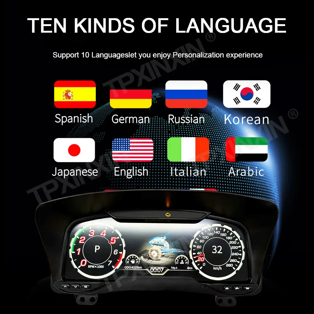Car Digital Instrument Cluster For Hummer H3 2005-2010 Auto Virtual Cockpit Dashboard LCD Speedometer Odometer Panel Head Unit