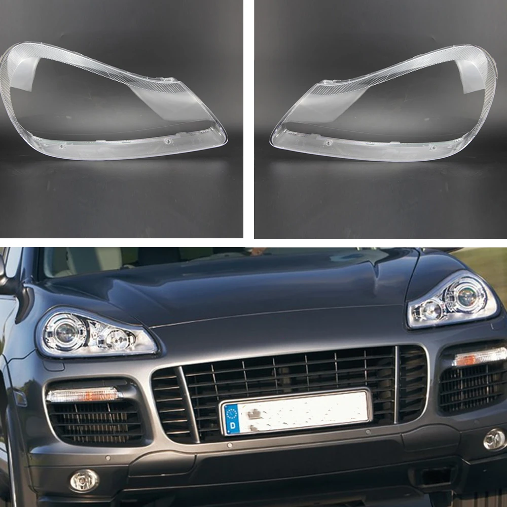 

Car Headlight Headlamp Lens Cover Front Head Light Lamp Bezel Trim Frame Case Shell Housing For Porsche Cayenne 2007-2010