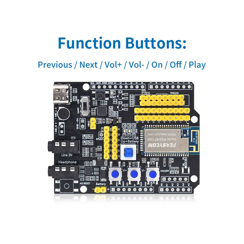 Imagem -05 - Módulo de Áudio Bluetooth Arduino Uno Balancing Board Pulg And Play Csr8670 Csr8675 Qcc3083 Qcc3084