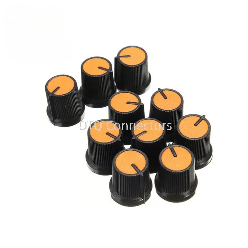 10Pcs AG3 WH148 Potentiometer Switch knob Cap Plastic Knob Plum Handle 15X17mm Aperture 6mm