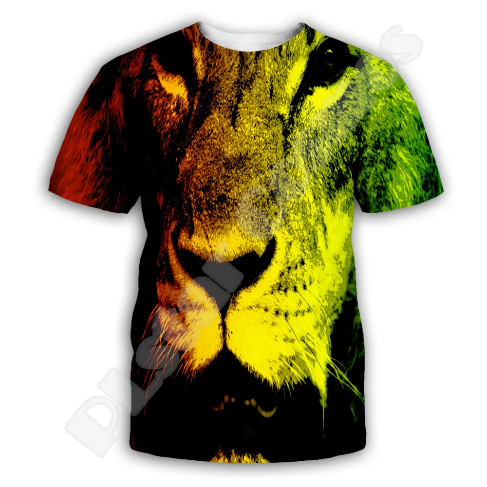 NewFashion Bob Marley Reggae Musician Lion Culture Tribal Tattoo Retro Vintage 3DPrint Summer Harajuku Short Sleeves T-Shirts X1