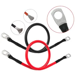 Silicone Wire Battery Cables With Lug Rings M6 M8 M10 Terminals Power Inverter Wire Sets for Automotive Solar RV Car Motorcycle