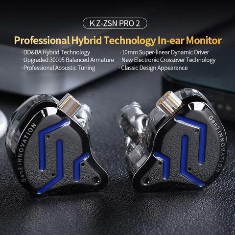 KZ ZSN Pro 2 проводные внутриканальные наушники
