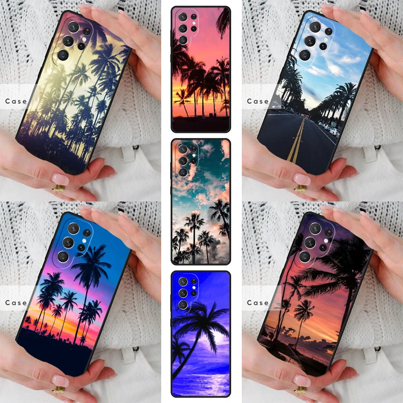 CALIFORNIA PALM TREES TPU Phone Case for Samsung Galaxy S26 S25 S24 S23 S22 S21 S20 Note10 Plus FE Ultra Cover