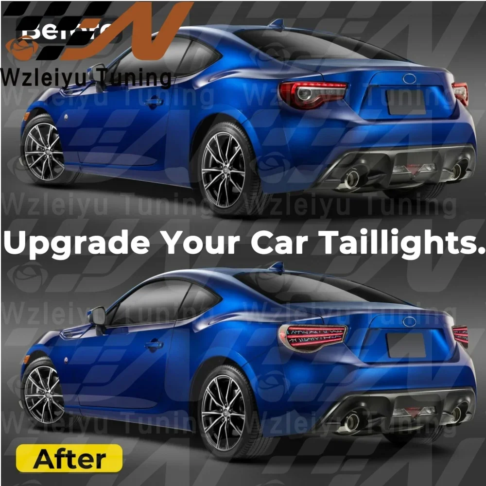 Wzleiyu LED RGB Conjunto de lâmpadas traseiras Subaru BRZ para FT86 GT86 TRD 2012-2020 Luzes traseiras automáticas