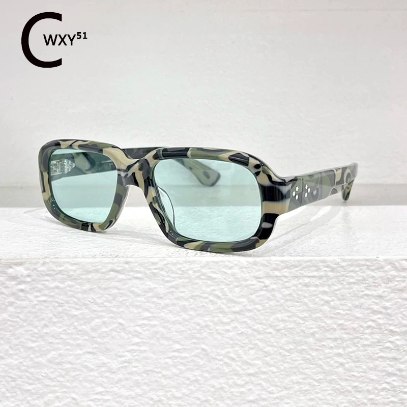 

Retro Square Frame Sunglasses Turtle Shell Fashion Men's Luxury Brand Designer Handmade UV400 Women's Eye Protection Sunglasses