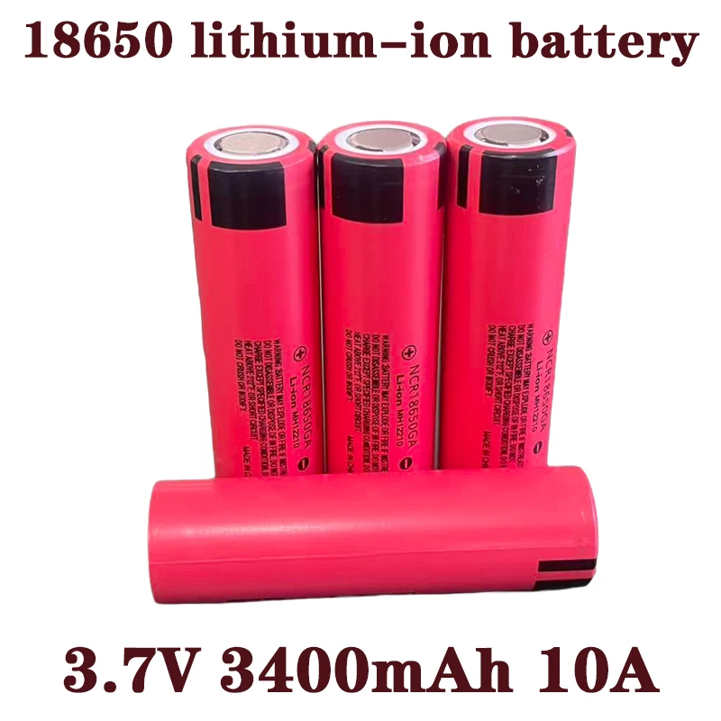 

3.7V 3400mAh NCR18650 with protection board lithium battery 10A, suitable for use with fan toy flashlight
