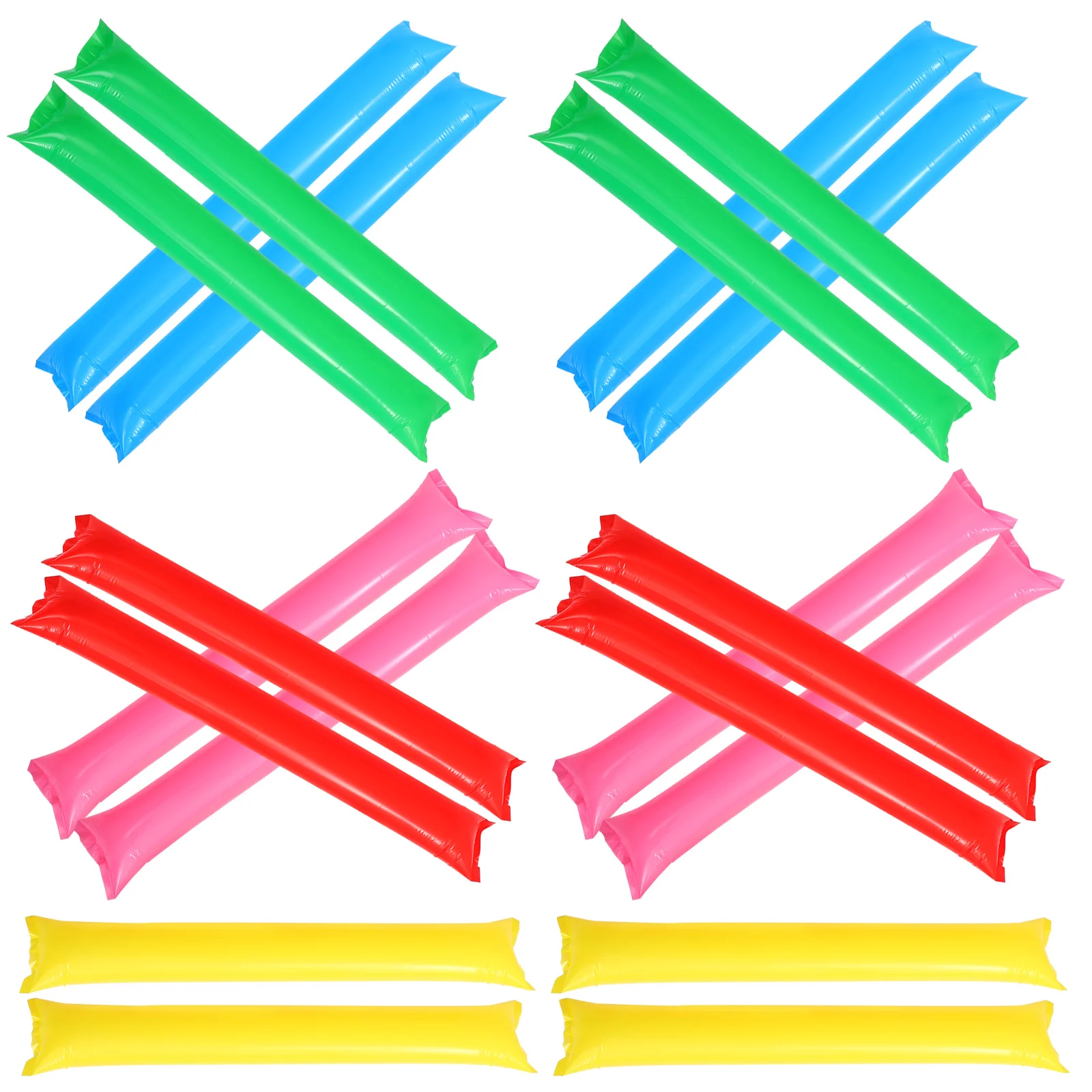 

20Pcs Cheering Sticks PVC Inflatable Noise Makers for Sports Games Celebrations Parades Festivals Spirit Sticks