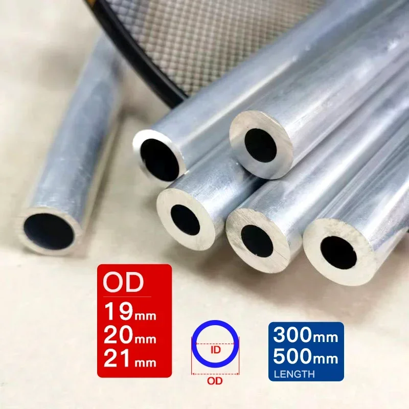 2PCS aluminum pipe OD 19 20 21mm length300 500mm Hollow straight round aluminuim tube piping 6063 Thick walled Big