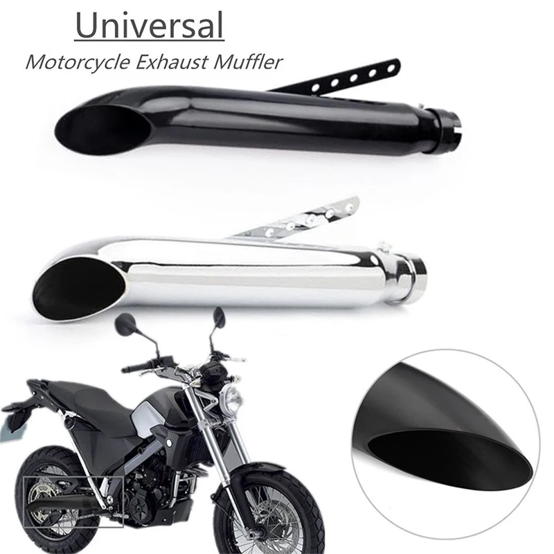 Para CG125 SR400 CB500 VT500 CM300 500 Cafe: Escapamento Universal para Motocicletas, Silenciador Retrô Vintage Clássico com Eletroplastia