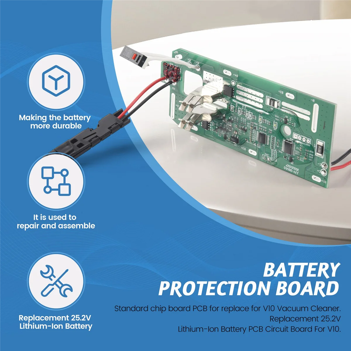 Li-Ionen-Batterie lades chutz platine, für v10 25,2 V Staubsauger