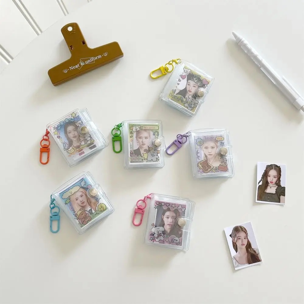 

Cartoon Transparent 2-inch Head Sticker Photo Album Student ID Photo Mini Card Book Girl Bag Pendant Storage Book