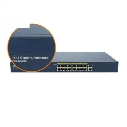 Hot Selling 16 Port Gigabit with 2 Gigabit SFP Reverse PoE Switch/Optical Ethernet Switch