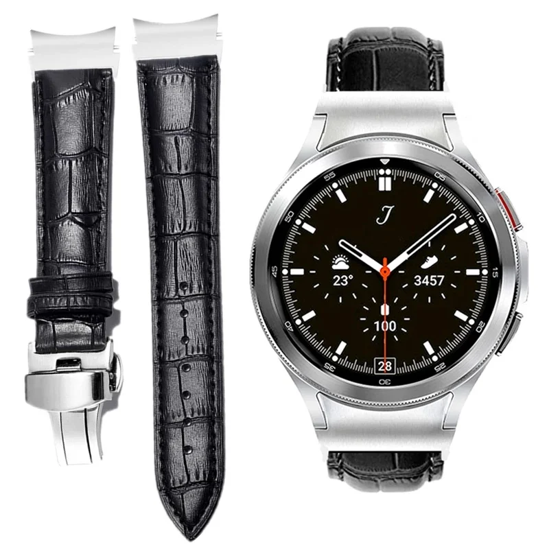 サムスンギャラクシーウォッチ用のバックル付きレザーブレスレット,サムスンギャラクシーウォッチ用の細いストラップ,サムスンギャラクシーウォッチ用,クラシック,47mm,43mm